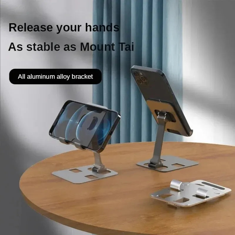 Soporte portátil de aleación de aluminio universal para soporte de teléfono móvil plegable flexible para iPad