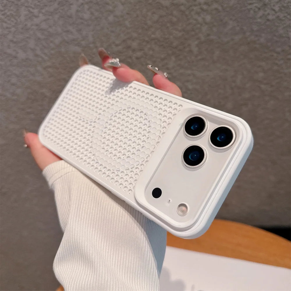 Funda protectora carga inalámbrica magnética de disipación de calor Honeycomb para iPhone 17 16 Pro Max 17 para cubierta Magsafe