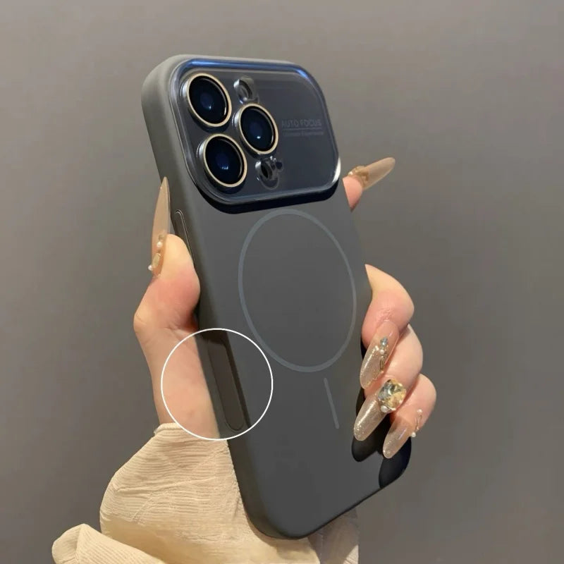 Luxury Soft Liquid Silicone Magnetic Case for iPhone 17 Air 16 15 14 13 17 Pro Max Original For Magsafe Glass Lens Protect Cover