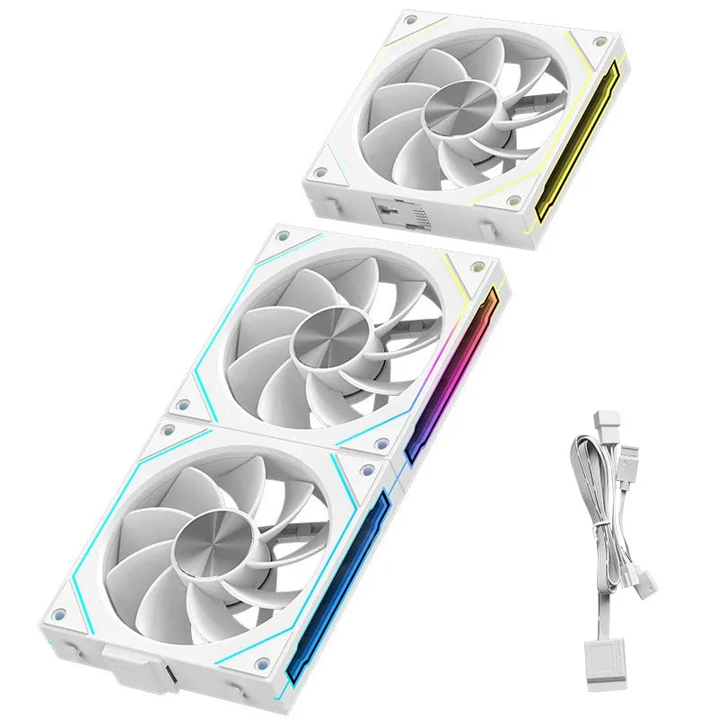 LDPCSJ OEM PRISM 5 PRO Computer Chassis Fan 12cm ARGB 4 Pin PWM Quiet Cooling Fan 12V Large Air Volume 45.2CFM/800-1600RPM