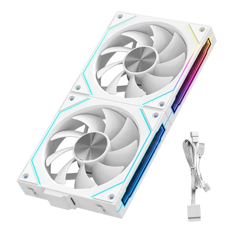 LDPCSJ OEM PRISM 5 PRO Computer Chassis Fan 12cm ARGB 4 Pin PWM Quiet Cooling Fan 12V Large Air Volume 45.2CFM/800-1600RPM