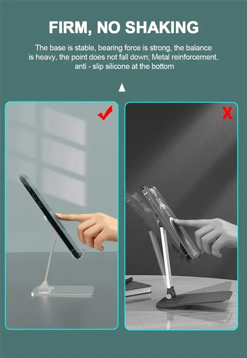 Soporte portátil de aleación de aluminio universal para soporte de teléfono móvil plegable flexible para iPad