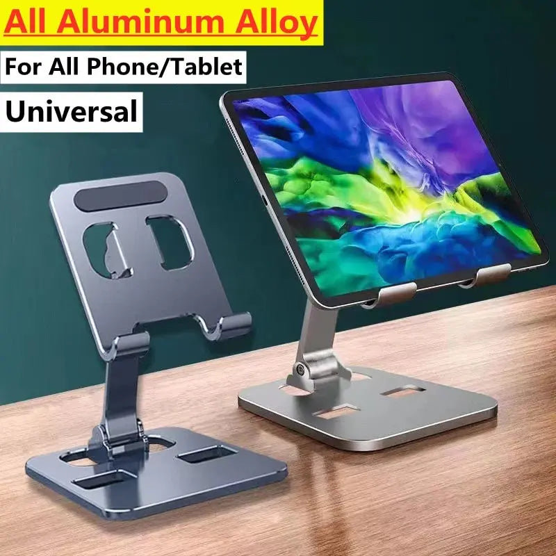 Soporte portátil de aleación de aluminio universal para soporte de teléfono móvil plegable flexible para iPad