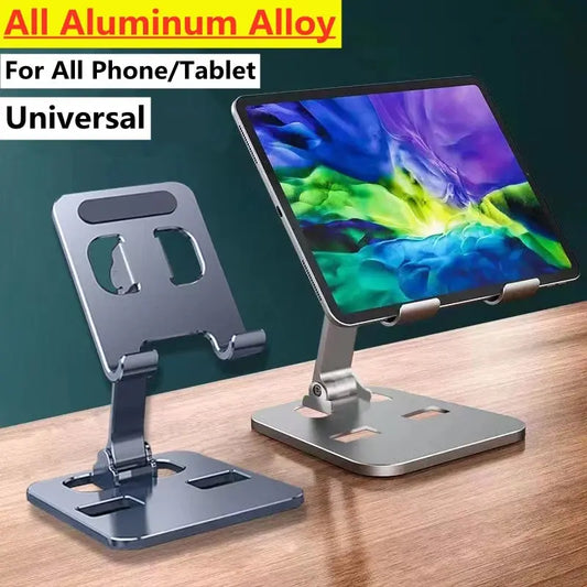 Soporte portátil de aleación de aluminio universal para soporte de teléfono móvil plegable flexible para iPad
