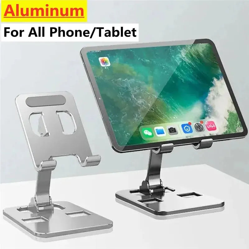 Soporte portátil de aleación de aluminio universal para soporte de teléfono móvil plegable flexible para iPad