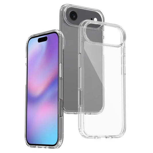 Transparent Acrylic Scratch Resistant Phone Case for IPhone 17Pro Max AIR Hard PC TPU Silicone Shockproof Anti Fall Back Cover