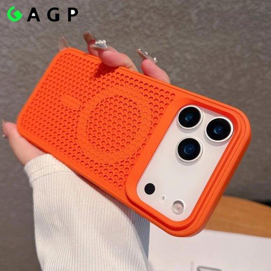 Funda protectora carga inalámbrica magnética de disipación de calor Honeycomb para iPhone 17 16 Pro Max 17 para cubierta Magsafe