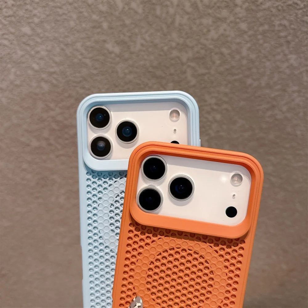 Funda protectora carga inalámbrica magnética de disipación de calor Honeycomb para iPhone 17 16 Pro Max 17 para cubierta Magsafe