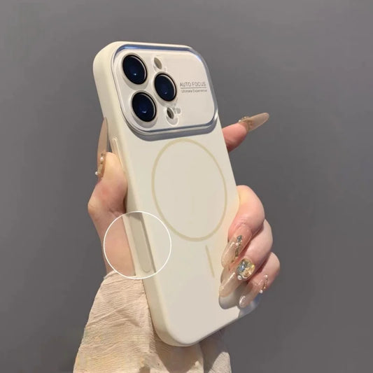 Luxury Soft Liquid Silicone Magnetic Case for iPhone 17 Air 16 15 14 13 17 Pro Max Original For Magsafe Glass Lens Protect Cover