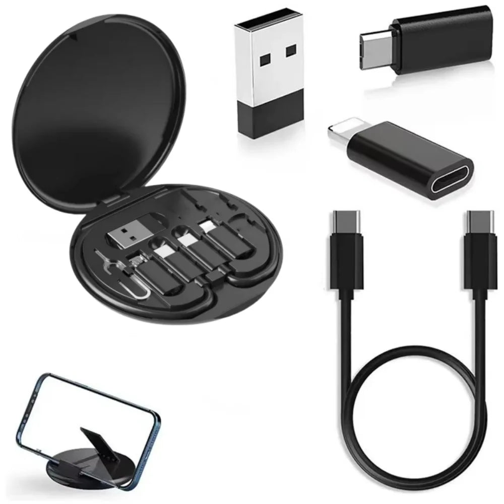 Multi USB Type C to C 60W Charging Adapter Cable Kit USB C to Lighting Conversion Set USB A & Type C to Micro/Lighting/Type C