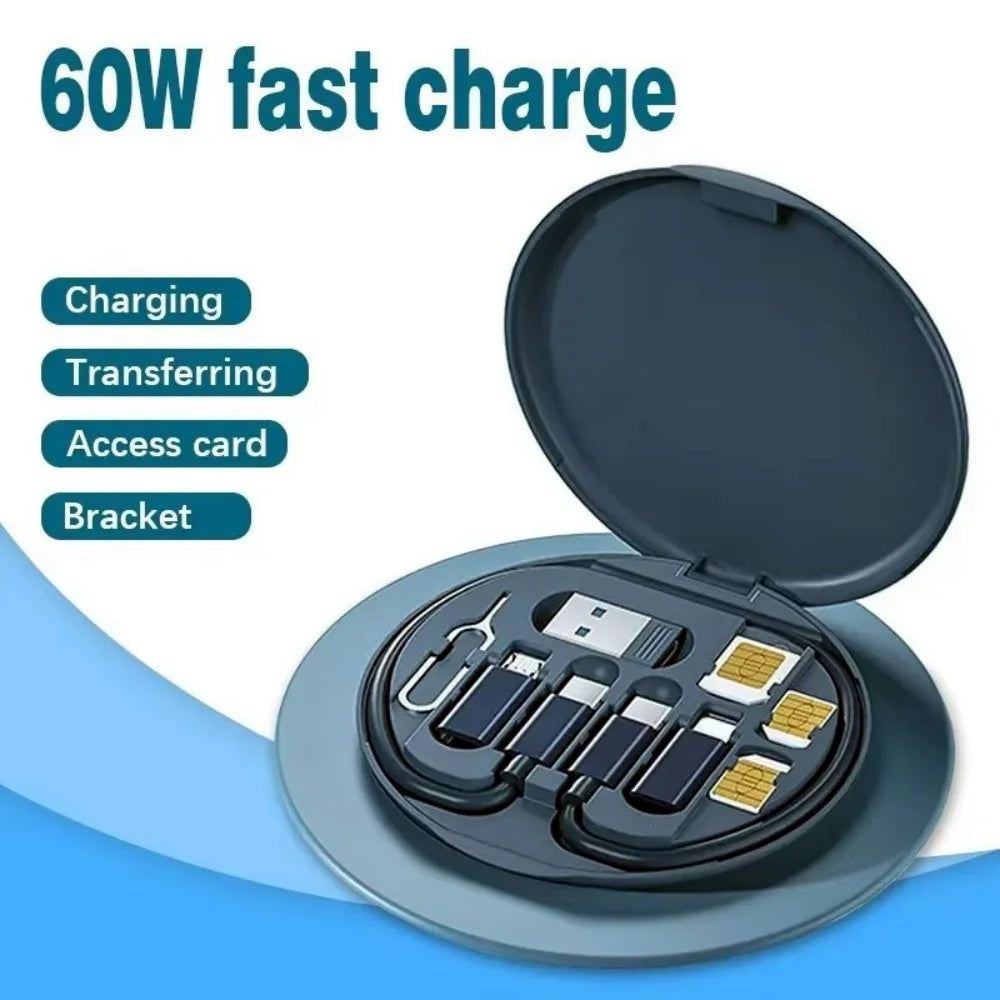 Multi USB Type C to C 60W Charging Adapter Cable Kit USB C to Lighting Conversion Set USB A & Type C to Micro/Lighting/Type C
